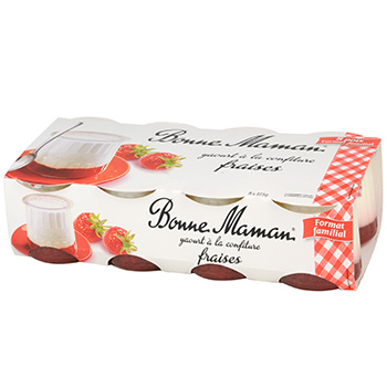 MAMIE NOVA Yaourt gourmand à la fraise avec morceaux 2x150g pas cher 