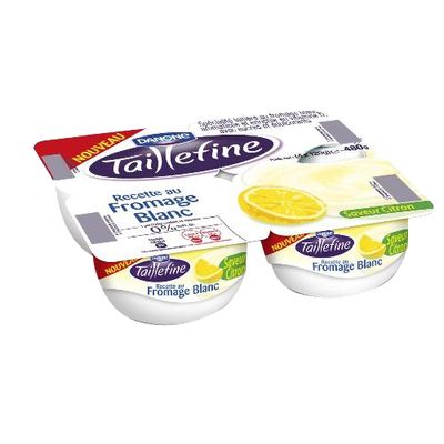 Taillefine, Recette au fromage blanc 0%, saveur citron, les 4 pots de 125 g
