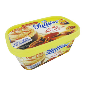 Creme glacee vanille noix de pecan LA LAITIERE, 1l