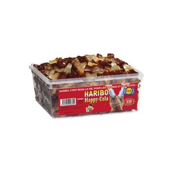 Haribo Bonbon Gélifié Happy Cola x 210 Pièces 1,21 kg
