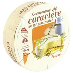 Camembert de caractere 20% de matieres grasses, a base de lait de vache pasteurise