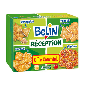 Belin crackers assortiment reception 760g offre conviviale