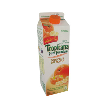 Tropicana, Pure Premium - Réveil tonique, 100% pur jus pressé créations agrumes, la brique de 1 l