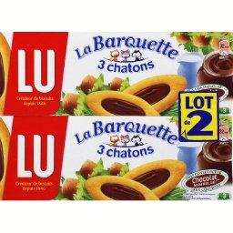 4 Paquets de Lu Barquette Chocolat Noisettes et Lait Les 3 Chatons 4 x 120 G
