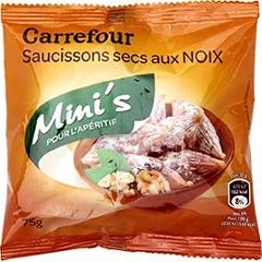 Saucissons secs mini noix Carrefour