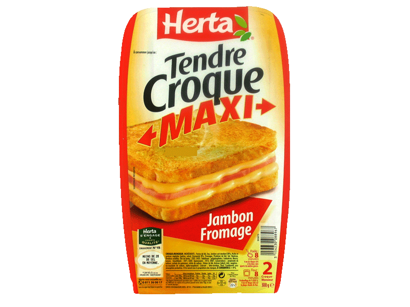 Croque-monsieur maxi jambon fromage Herta