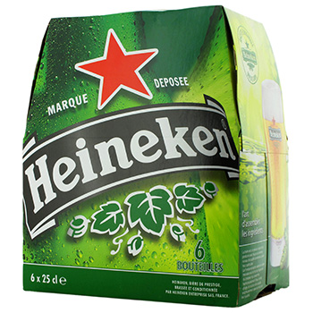 Bière blonde Heineken 6x25cl