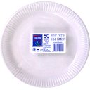 Assiettes blanches, 23cm, x50, le paquet