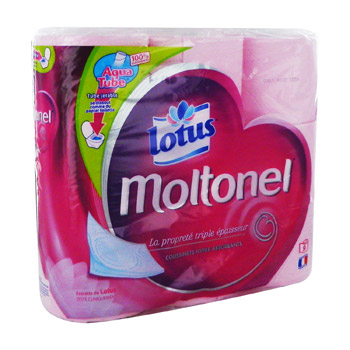 Moltonel, Style, papier toilette triple epaisseur rouleau, le paquet de 9 rouleaux
