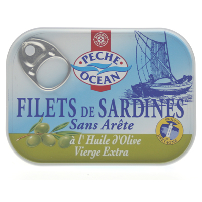 Filets sardines Peche Ocean Huile olive sans arete 100g