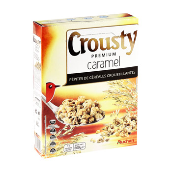 Auchan cereale crousty premium caramel 500g
