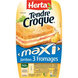 Herta tendre croque maxi 3fromages 300g
