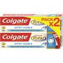 Colgate Total - Dentifrice au fluor Effet Visible les 2 tubes de 75 ml