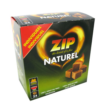 Cubes allume-feu naturel ZIP, 24 pieces