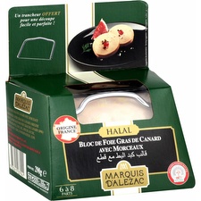 Foie gras canard morceaux halal marquis d'alezac - Tous les produits pâtés,  terrines, rillettes - Prixing