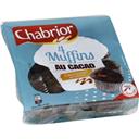 Chabrior Muffins au cacao cœur fondant au caramel les 4 muffins de 75 g