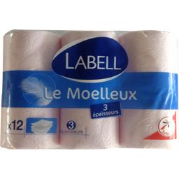 Labell, Papier toilette Le Moelleux, le paquet de 12 rouleaux