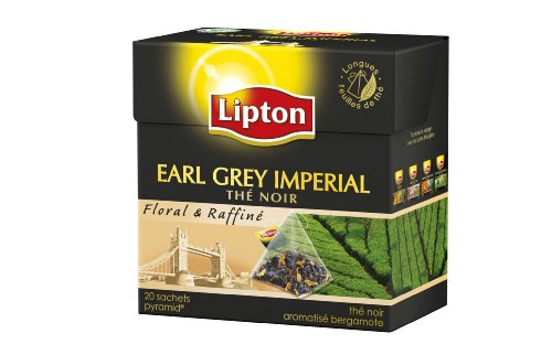 The noir aromatise, floral & citronne, Earl Grey Imperial le 20 sachets de 36g