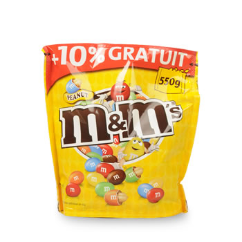 M&M'S Peanut bonbons chocolatés à la cacahuète 550g pas cher