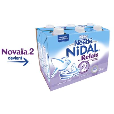 Nidal Novaia 2 Lait Liquide 2eme Age De 6 A 12 Mois 6x500ml Tous Les Produits Laits 2e Age Prixing