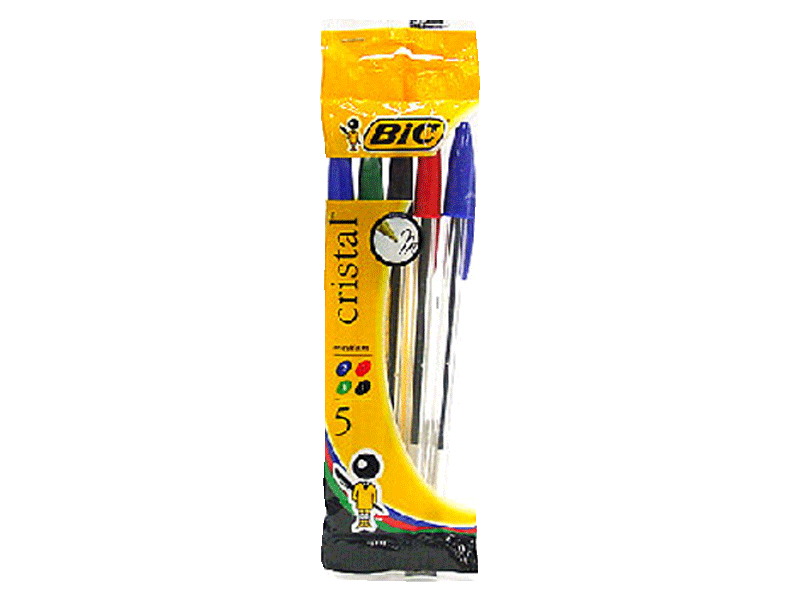 BIC Lot de 8 stylos bille Cristal Pocket Scents pointe moyenne