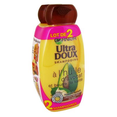 Ultra doux shampooing avocat karite lot 2x250ml
