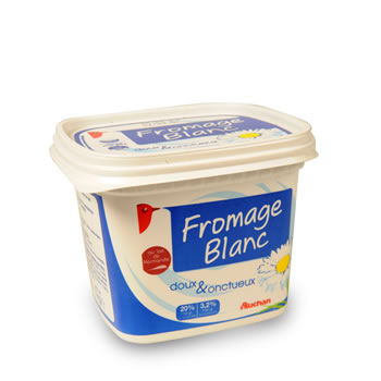 AUCHAN Fromage blanc 3,2% MG 1kg pas cher 