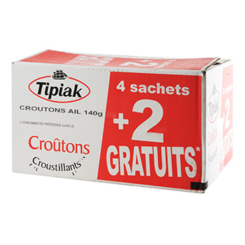Croutons a l'ail Tipiak 4x140g