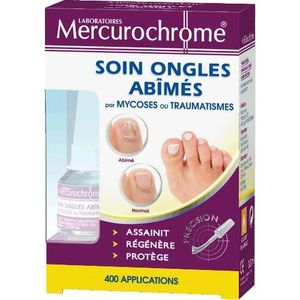 Mercurochrome Soin ongles abimes par mycoses ou traumatismes