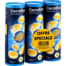Biscuits apéritif tuiles salées Carrefour