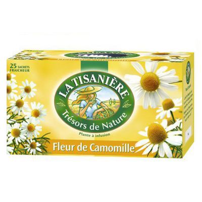 Infusions Fleurs de Camomille LA TISANIERE, 25 sachets, 37g