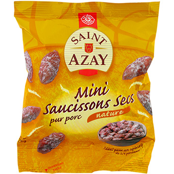 Minis saucissons secs St Azay Nature 75g