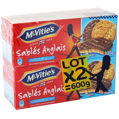 Biscuits Sablés Anglais chocolat au lait Mc Vitie's