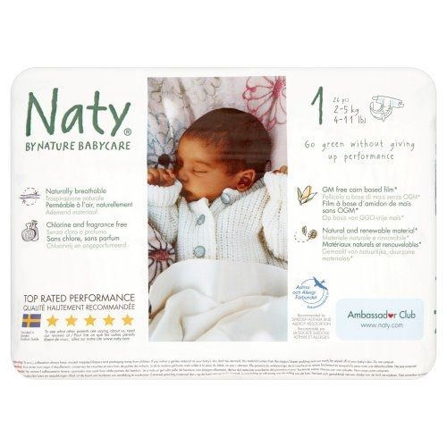 Nature babycare couche newborn 2/5kg x26 taille 1