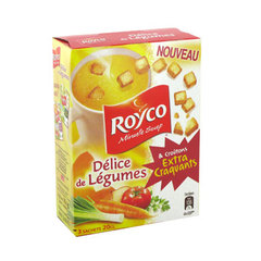 Soupe deshydratee extra craquante aux legumes et croutons Minute Soup' ROYCO, 3 sachets, 99g, 60cl