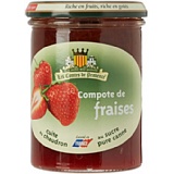 Les Comtes de Provence Compote de Fraises au Sucre Pure Canne 420 g