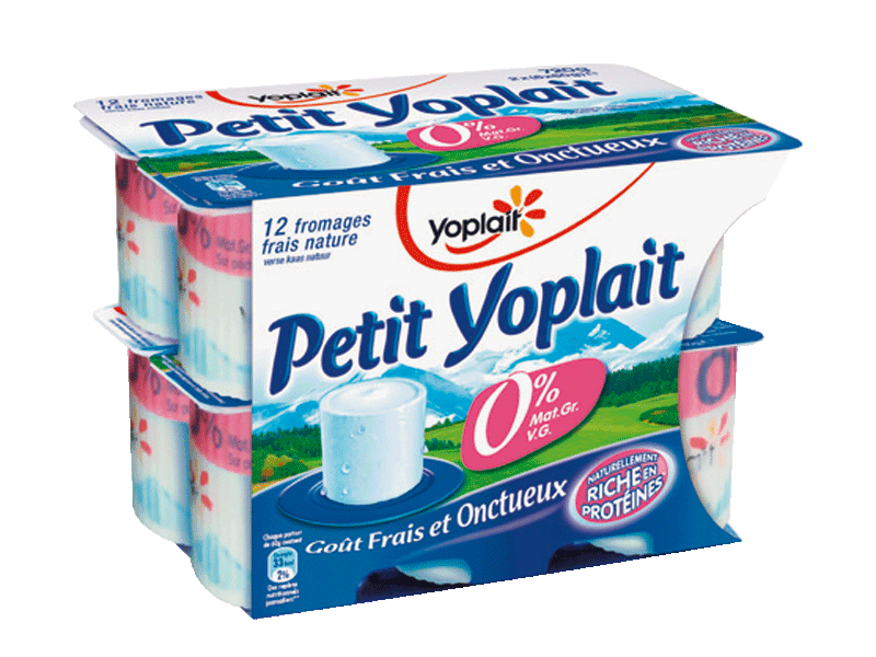 Yoplait, Petit Yoplait - Fromages frais nature 0%, les 12 pots de 60 g