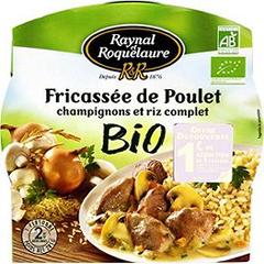 Fricassee de poulet, champignons et riz complet bio RAYNAL ET ROQUELAURE, 285g