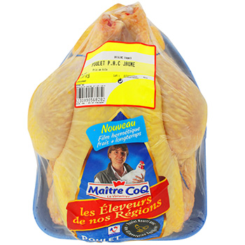 Poulet jaune Maitre Coq Eleveur de nos regions 1,3kg