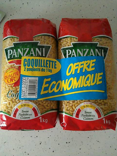 Panzani coquillettes 2x1kg 