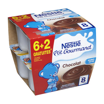 Nestle p'tit gourmand chocolat 6x100g