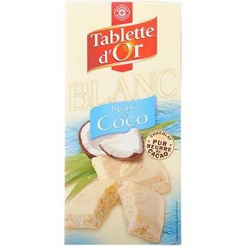Chocolat Tablette D'Or Blanc Coco 200g