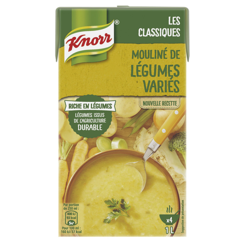 Soupe légumes variés Knorr