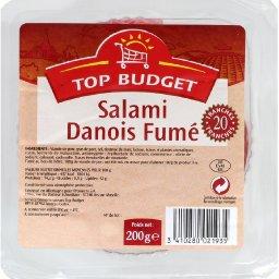 Salami danois fume, la barquette de 20 tranches - 200 g