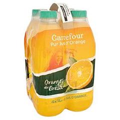 Jus d'orange pur Carrefour