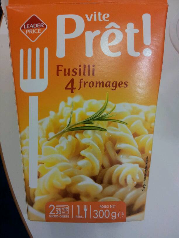 Pasta box fusilli aux 4 fromages 300g