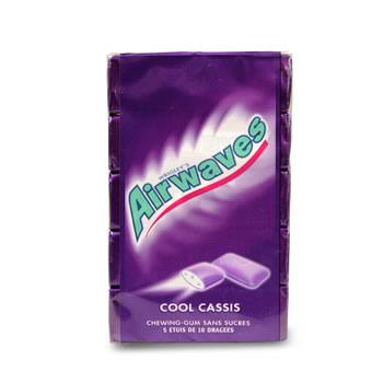 Chewing-gum Cool cassis sans sucre en dragees - 5 etuis de 10