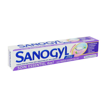 Sanogyl, Dentifrice Soin Essentiel 6en1 aux huiles essentielles, le tube de 75 ml