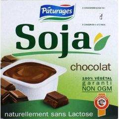 Soja chocolat, specialite au soja, sucree, 100% vegetal, 4 x 100g, 400g