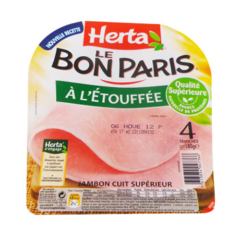 Le bon Paris - Jambon cuit superieur - 4 tranches